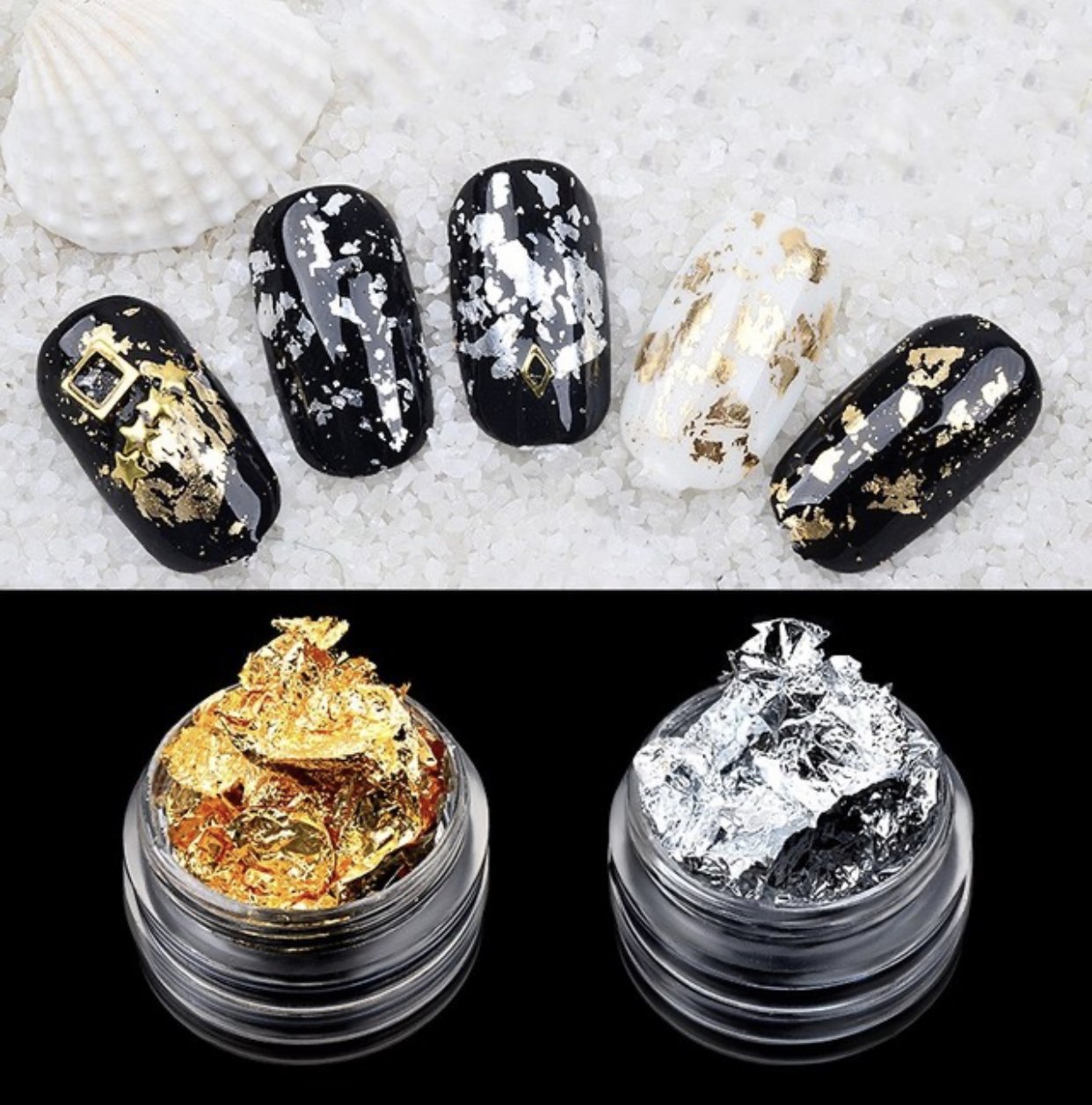 Papel ultrafino oro y plata x 2 - Distri Nails - Insumos para uñas