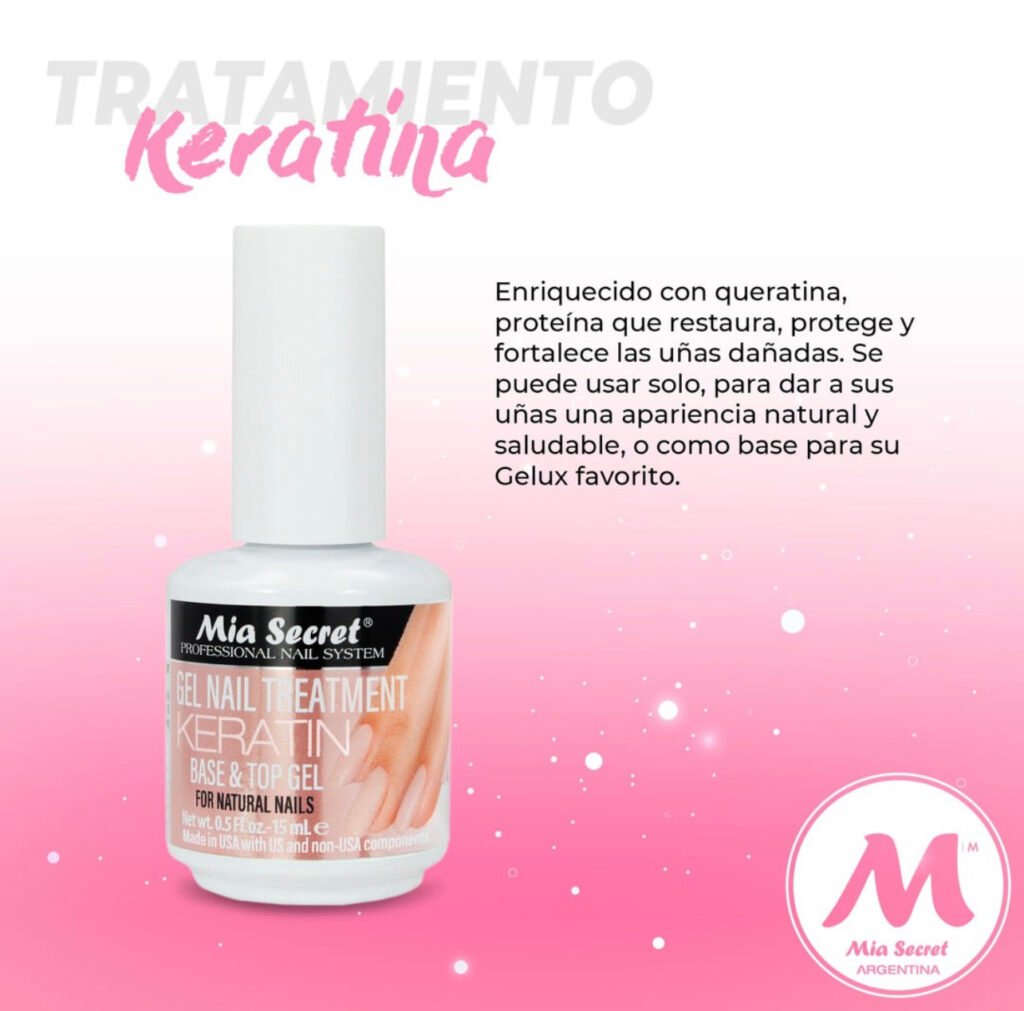 Tratamiento en gel con Keratina Mia Secret Distri Nails Insumos