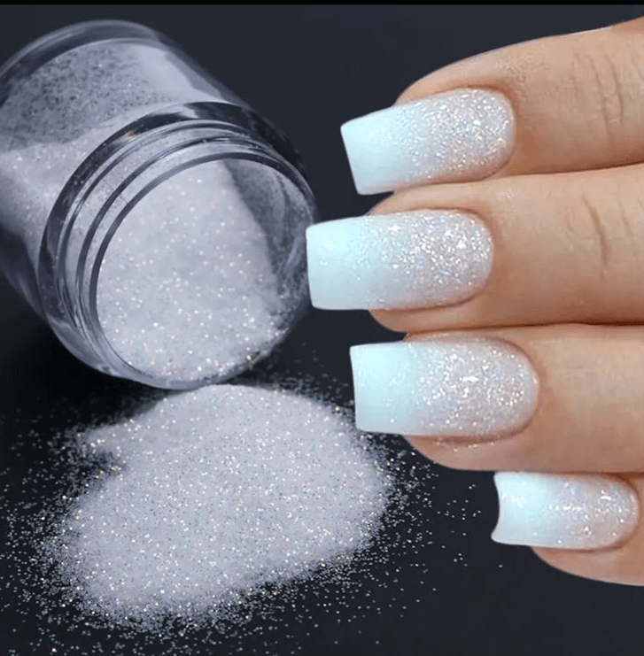 Glitter blanco iridiscente x 30gr. - Distri Nails - Insumos para uñas
