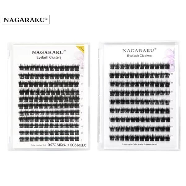 Pestañas Cluster Lashes 0.07D MIX 9-14 - Nagaraku
