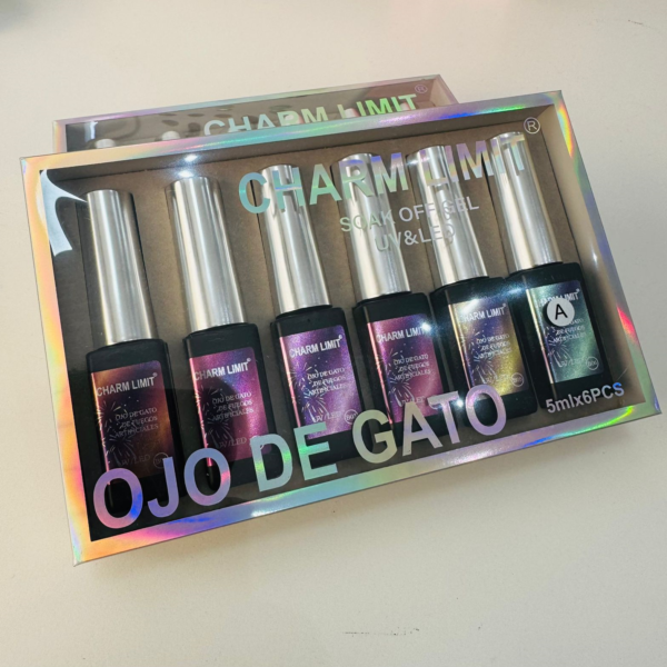Esmalte semipermanente ojo de gato fuegos artificiales serie a x 6 u – Charm Limit