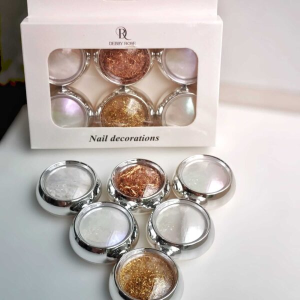 Set de polvo aurora y flakes 6 unidades- Debby Rose