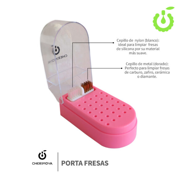 Porta fresas con cepillo limpiador - Cherimoya
