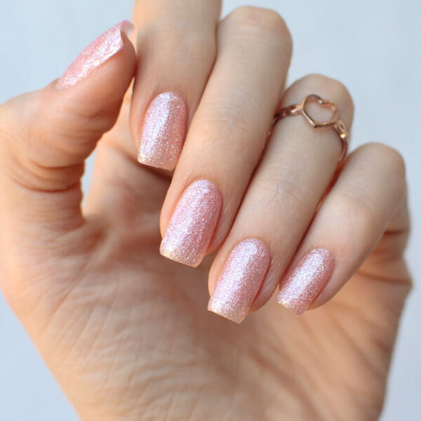 Rubber Base Coat con glitter sparkly charm - Pink Mask