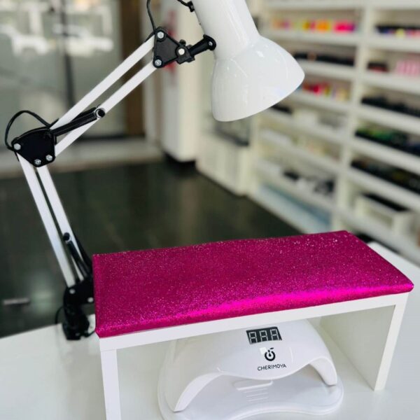 Apoya manos premium glitter fucsia