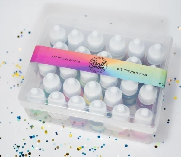 Pinturas acrílicas kit x 27 unidades - Nail show