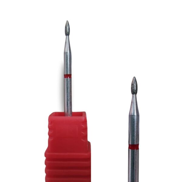 Fresa mini flama fina diamantada cinta roja
