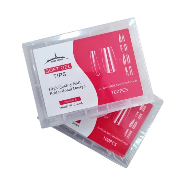 Tips soft gel cuadrada N°6 - Paris Night