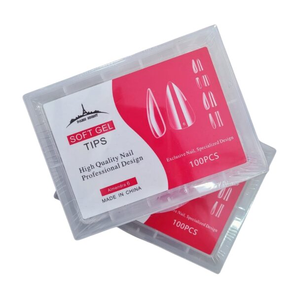 Tips soft gel almendra N°6 - Paris Night