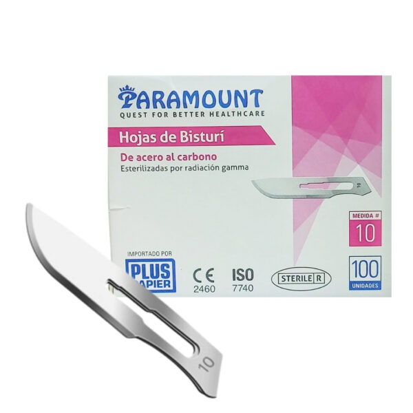 Hojas de bisturí N°10 x 5 unidades - Paramount