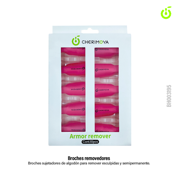 Broches para retiro de semipermanente x 10 - Cherimoya