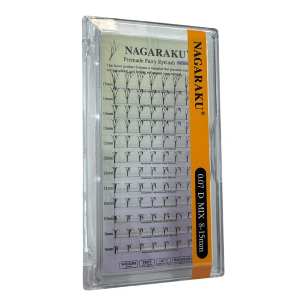 Pestañas premade fairy 0,07 d mix 8-15 mm - Nagaraku