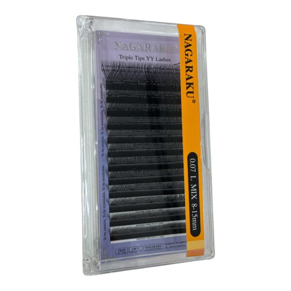 Pestañas triple tips yyy lashes 0.07 l mix 8-15mm - Nagaraku