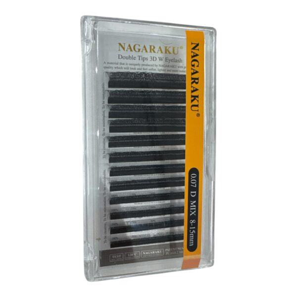 Pestañas 3d double tips w 0.07 d mix 8-15mm - Nagaraku