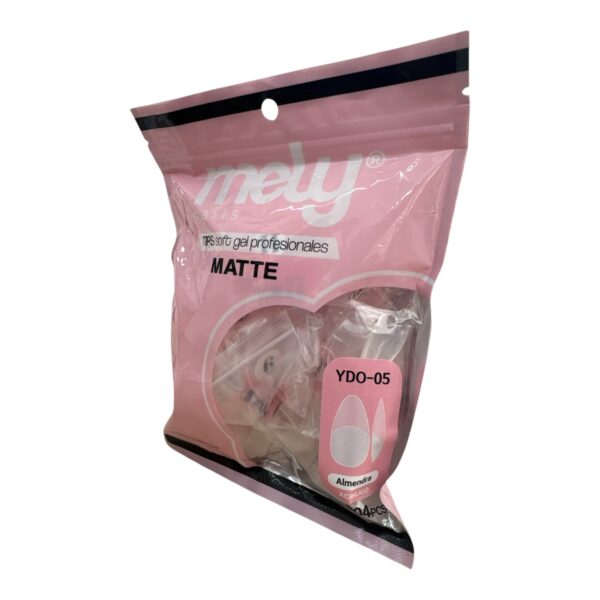 Tips soft gel almendra corta matte x 504 u - MELY
