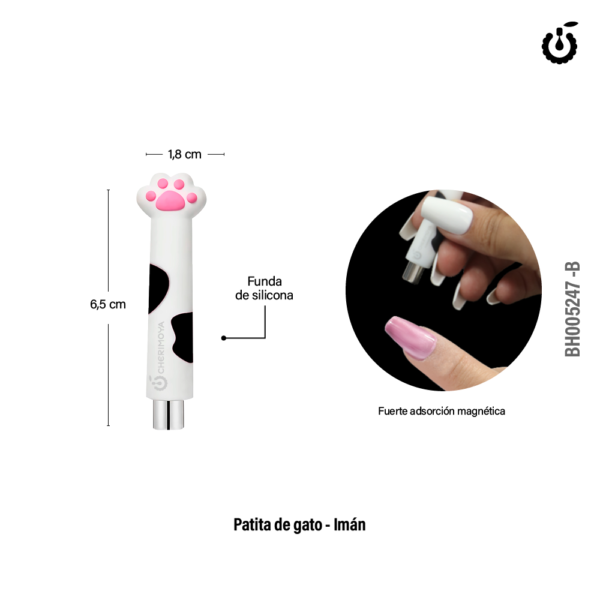 Imán con punta de garra de gato Blanco