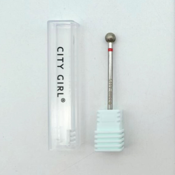 Fresa diamantada bolita cinta roja