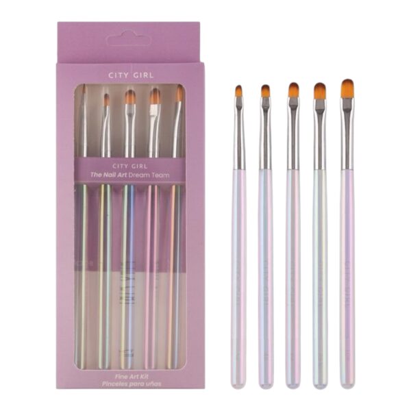 Pinceles Para Nail Art x5 Unidades lengua de gato