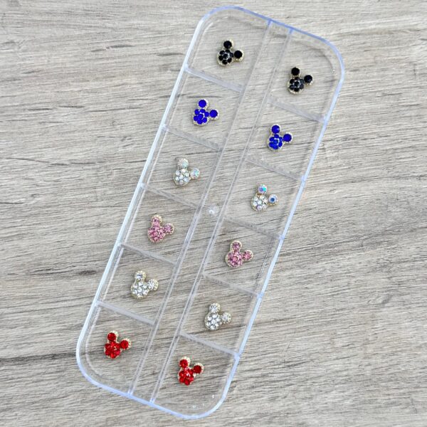 Caja x 12 dijes mickey dorado