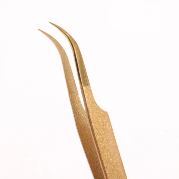 Pinza curva camaleón 19GG glitter gold - The lion beauty