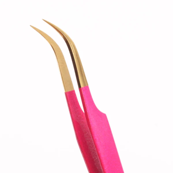 Pinza curva camaleón 19GHPG glitter hot pink - The lion beauty