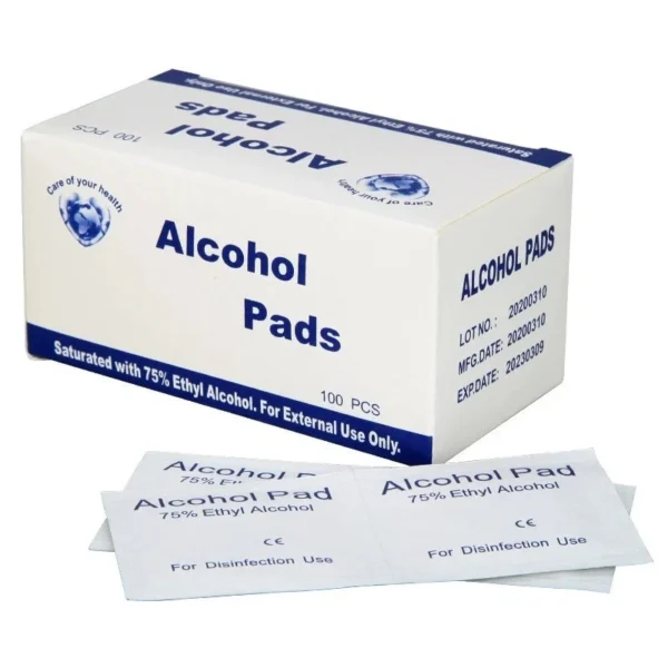 Pads de alcohol x 100 u clarificador en sobres