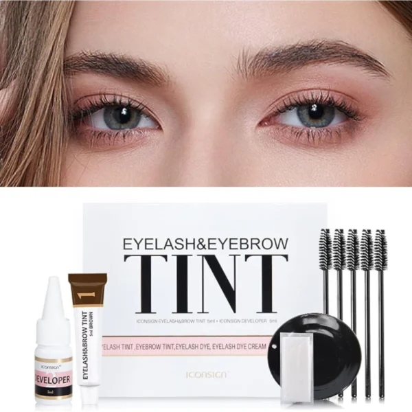 Kit de tinte para cejas y pestañas color negro - Iconsign