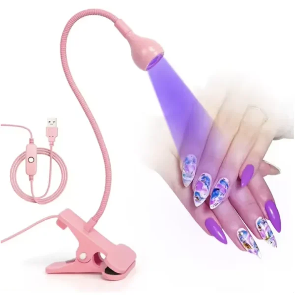 Lámpara para soft gel flexible con clip