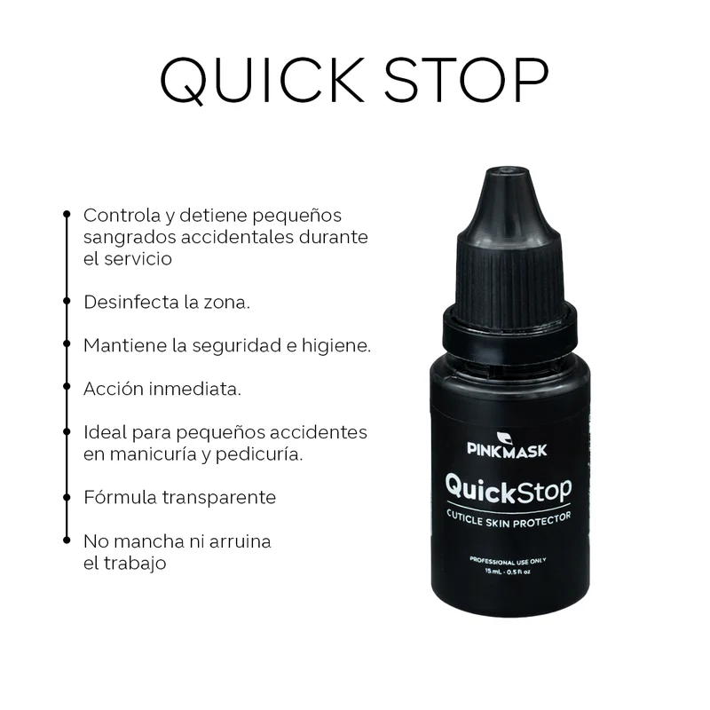QUICK_STOP_Infografia_ARG Quick Stop 15 ml - Pink Mask - Imagen 3