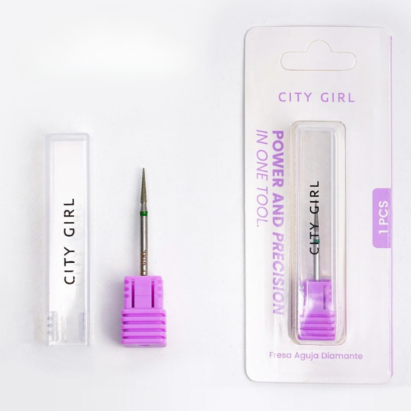 Fresa cónica diamantada aguja cinta verde - City Girl