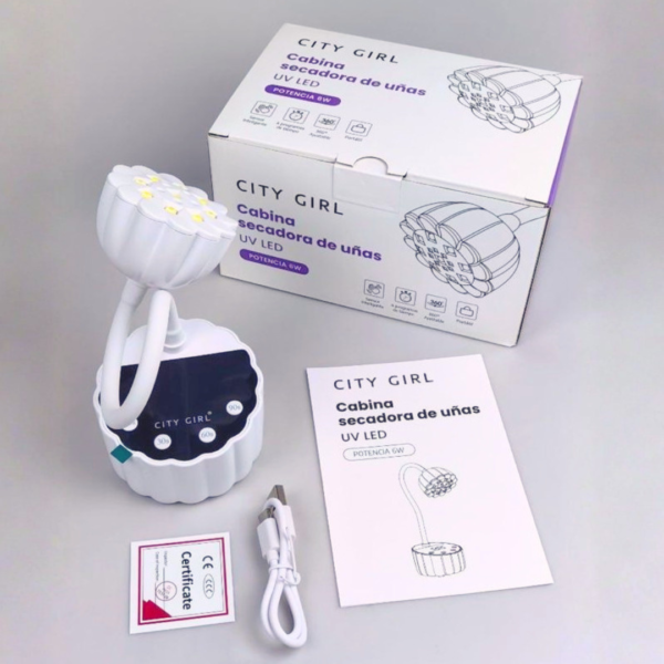 Lámpara flor de pre curado linea pro 6 wats color blanca – City girl