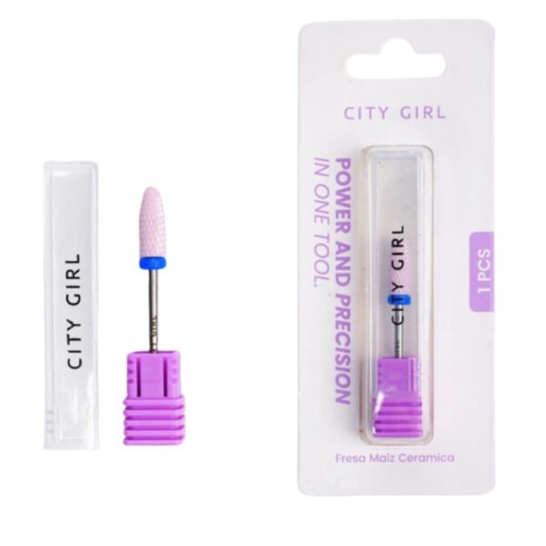 Fresa de cerámica maiz rosa cinta azul - City Girl