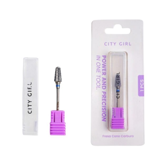 Fresa de carburo cono 2 cinta azul - City Girl