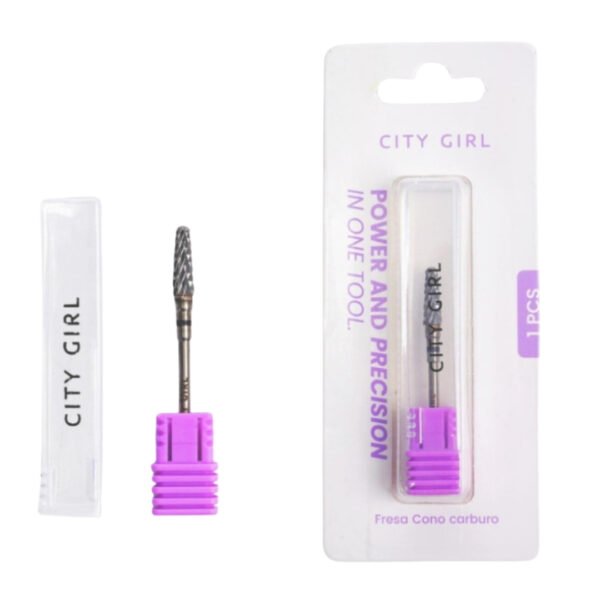 Fresa de carburo cónica cinta negra - City Girl