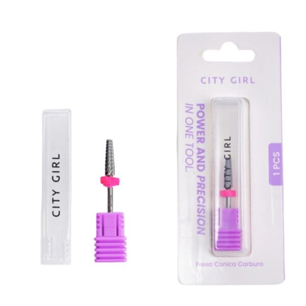 Fresa de carburo cónica cinta rosa - City Girl