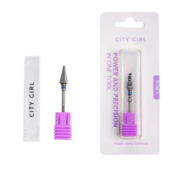 Fresa de carburo cónica cinta azul - City Girl