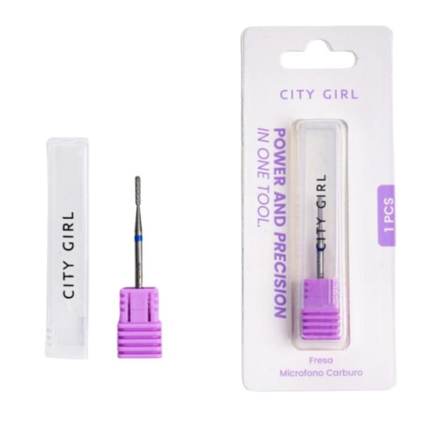 Fresa de carburo micrófono cinta azul - City Girl