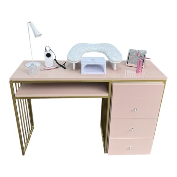 Escritorio de manicuría gold