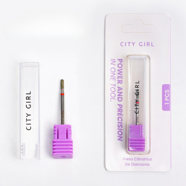 Fresa diamantada cilíndrica cinta roja - City Girl