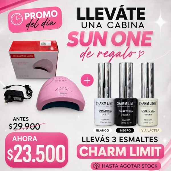 Cabina Sun one 48 w + 3 Esmaltes de regalo