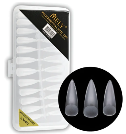 Tips soft gel prelimados stiletto x 240u - Mely