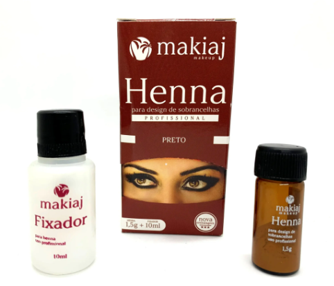 Henna Makiaj para cejas color preto