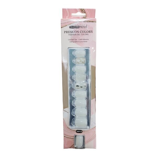 Press on nails vía láctea gold 30pcs - Cherimoya