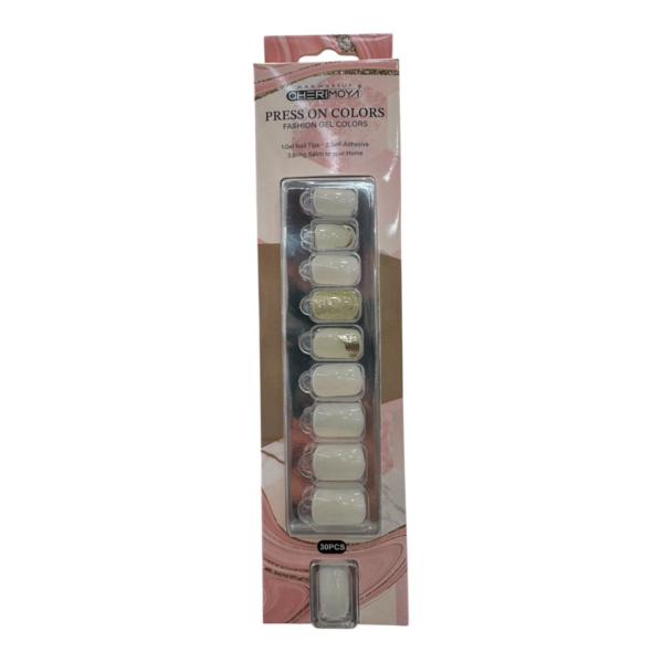 Press on nails KIT GOLD 30pcs - Cherimoya